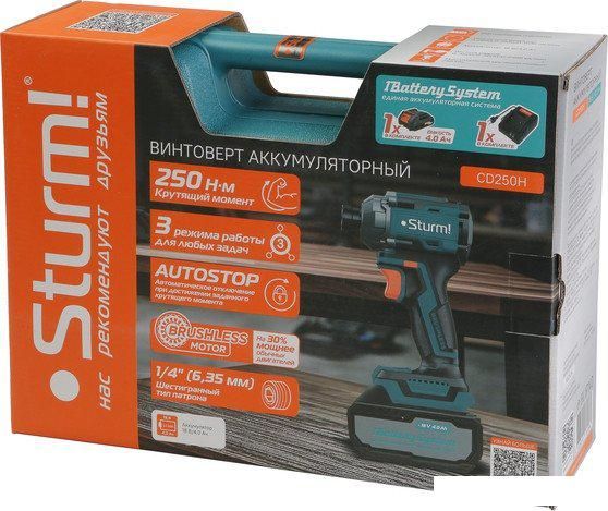 Винтоверт Sturm CD250H (с 1-им АКБ, кейс)