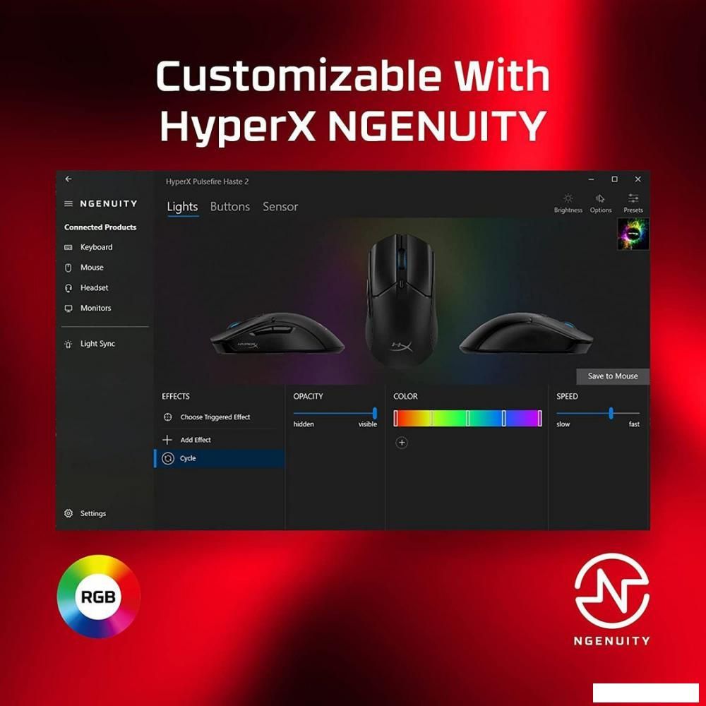 Игровая мышь HyperX Pulsefire Haste 2 (белый)