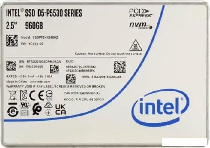 SSD Intel D5-P5530 960GB SSDPF2KX960HZN1