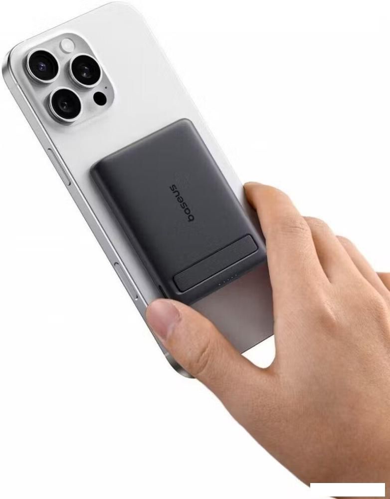 Внешний аккумулятор Baseus PicoGo AM31 Mini Magnetic Power Bank with Stand 20W 5000mAh (черный)