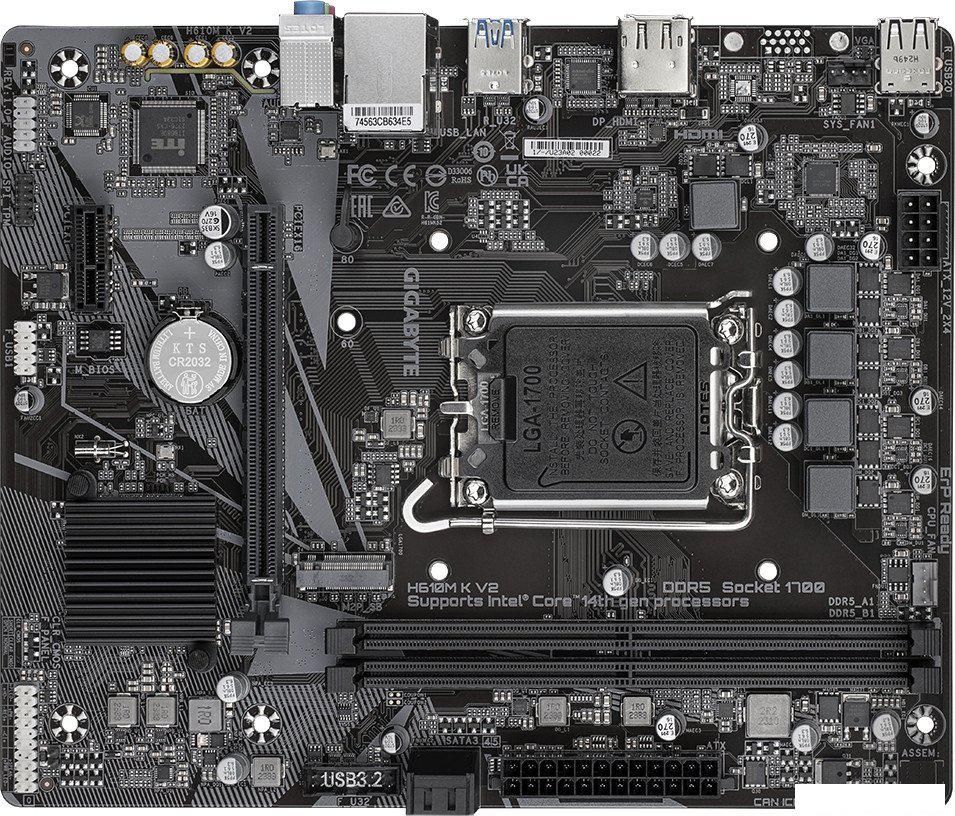 Материнская плата Gigabyte H610M K V2 (rev. 1.0)