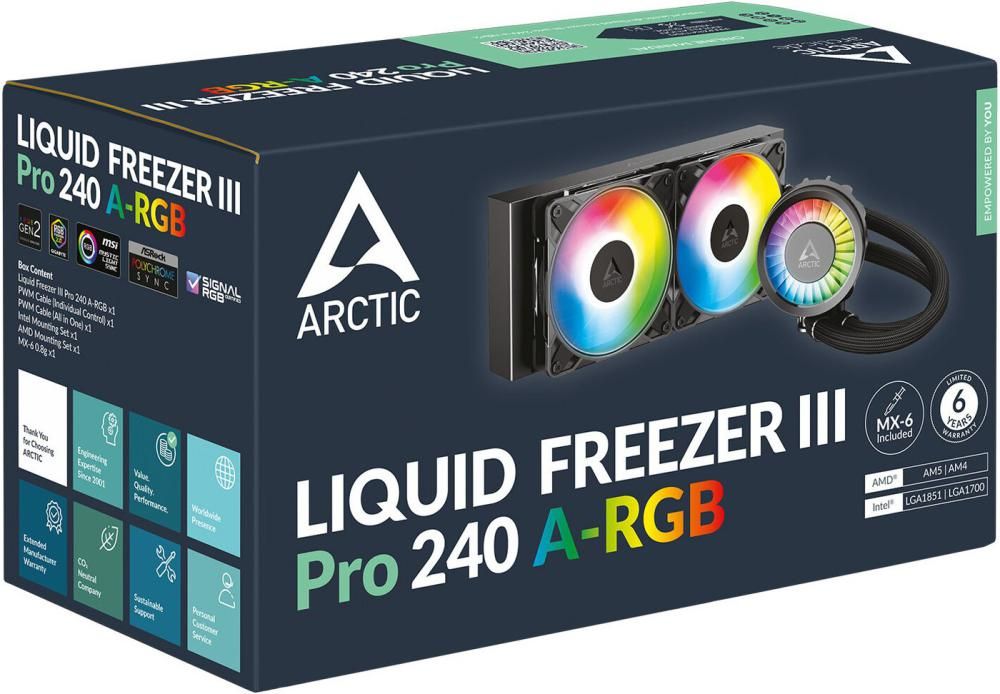 Система жидкостного охлаждения для процессора Arctic Liquid Freezer III Pro 240 A-RGB ACFRE00182A
