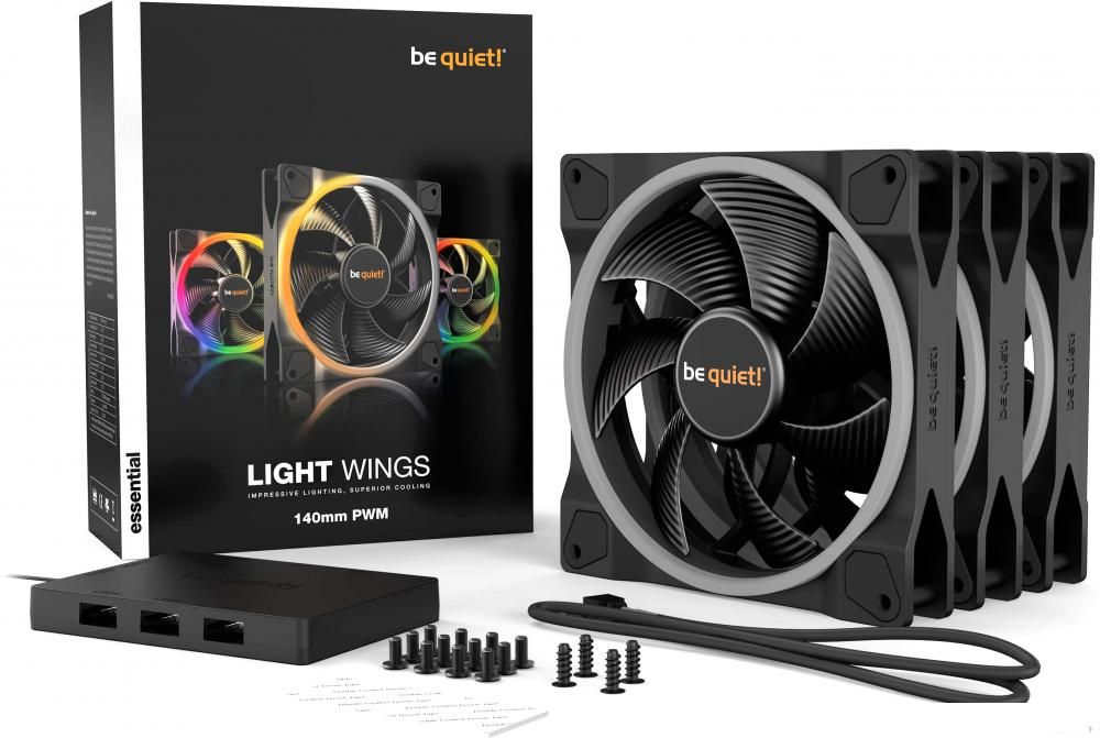 Набор вентиляторов с контроллером be quiet! Light Wings 140mm PWM High-Speed Triple-Pack BL079