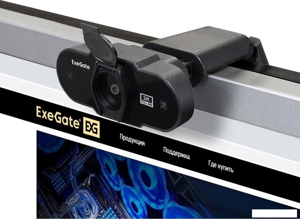 Веб-камера ExeGate BlackView C931 2K Tripod
