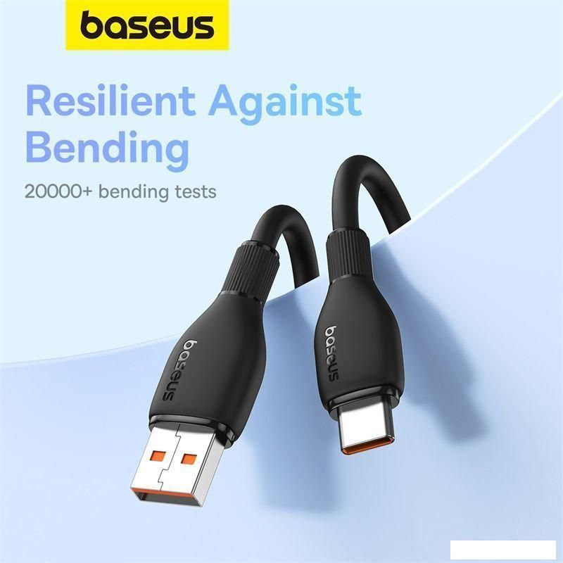 Кабели, адаптеры, разветвители Baseus Pudding Series USB Type-A - USB Type-C (1.2 м, черный)