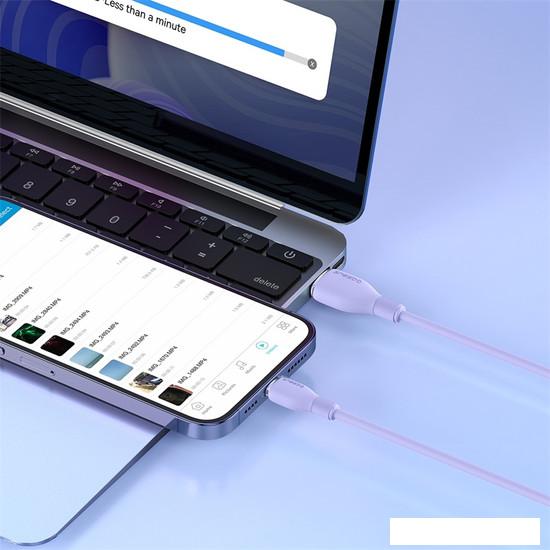 Кабель Baseus Pudding Series Fast Charging Cable 2.4A USB Type-A - Lightning (1.2 м, фиолетовый)
