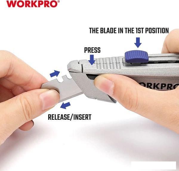 Нож строительный Workpro WP213014