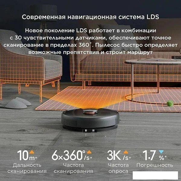 Робот-пылесос Xiaomi Vacuum-Mop LDS 2 Pro MJSTS (с переходником на евровилку)