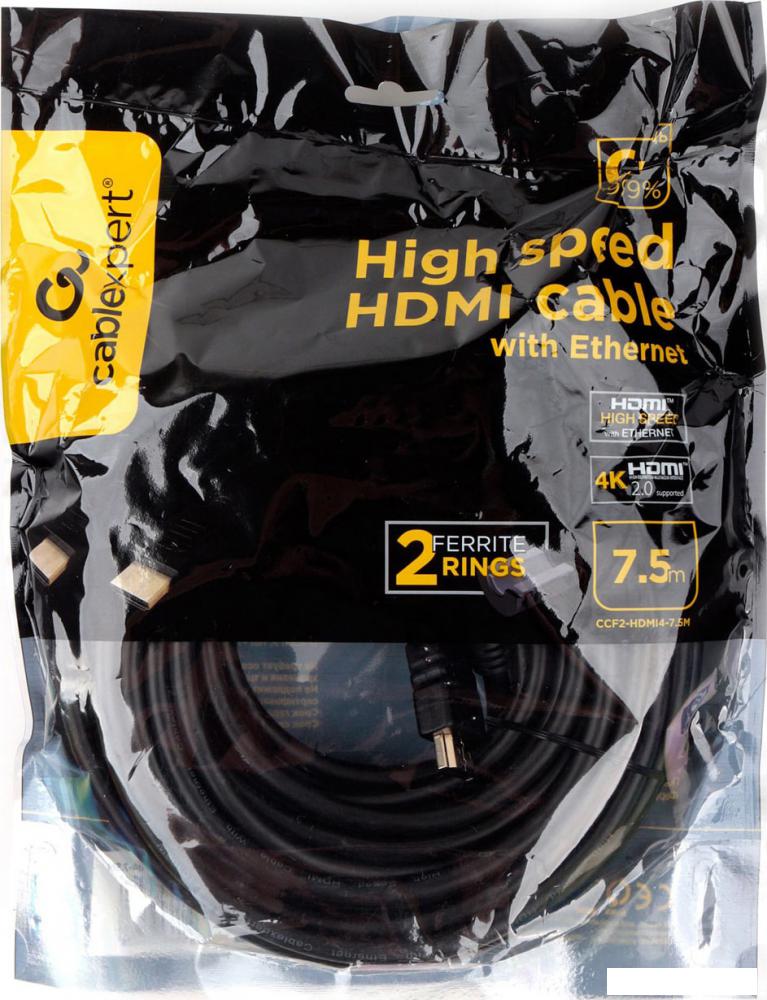 Кабель Cablexpert CCF2-HDMI4-7.5M (7.5 м, черный)