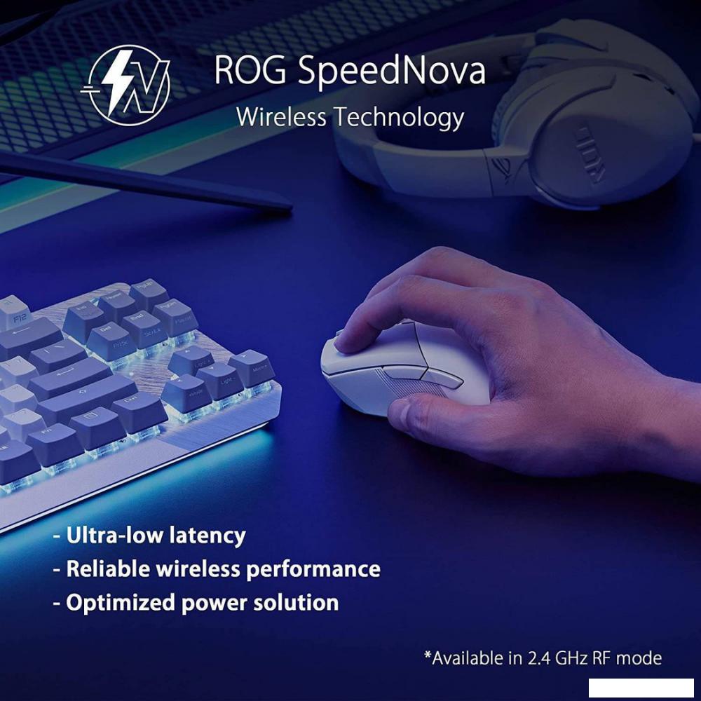 Игровая мышь ASUS ROG Gladius III Wireless AimPoint Moonlight White