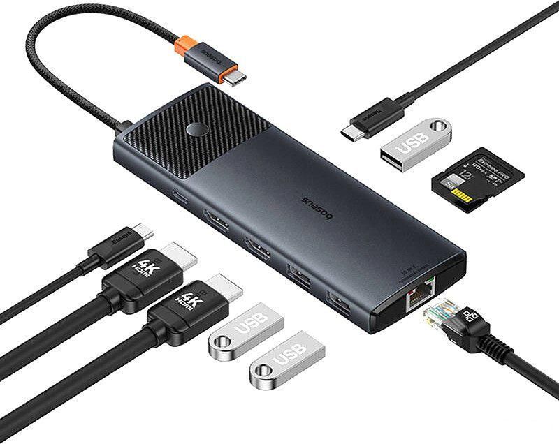 Док-станция Baseus Metal Gleam Series II 10-in1 USB Hub B00061800123-00