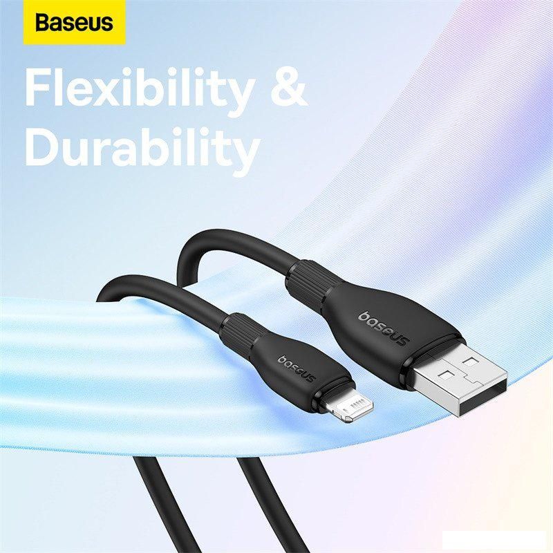 Кабель Baseus Pudding Series Fast Charging Cable 2.4A USB Type-A - Lightning (1.2 м, черный)