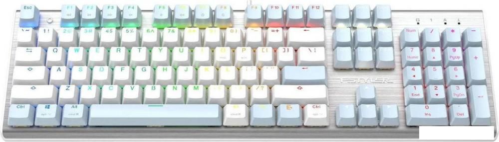 Клавиатура A4Tech Fstyler FS100 Neon (серебристый/голубой)