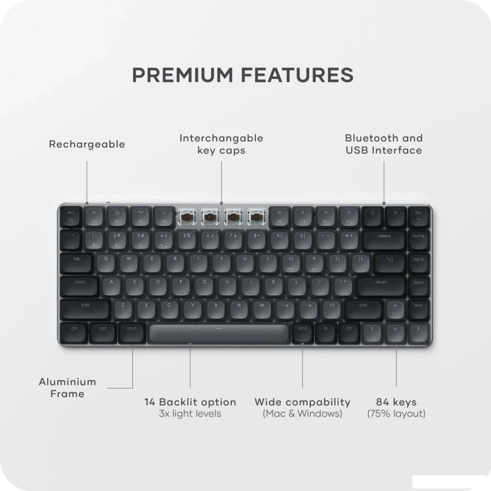 Клавиатура Satechi SM1 Slim (темно-серый)
