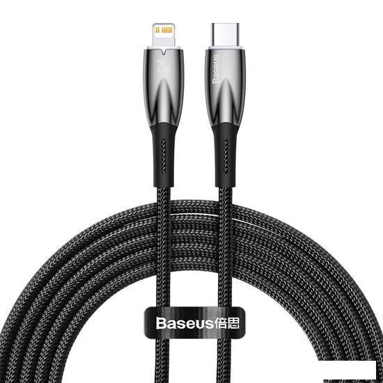 Кабель Baseus Glimmer Series USB Type-C - Lightning (2 м, черный)