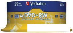 DVD+RW диск Verbatim 4.7Gb 4x 43489 (25 шт.)