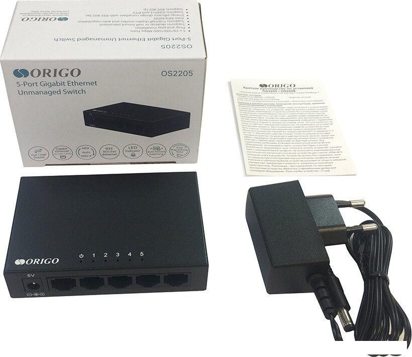 Неуправляемый коммутатор Origo OS2205/A2A