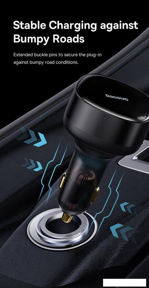 Автомобильное зарядное Baseus Enjoyment Pro 2-in-1 Car Charger C+L 60W C00057802111-00