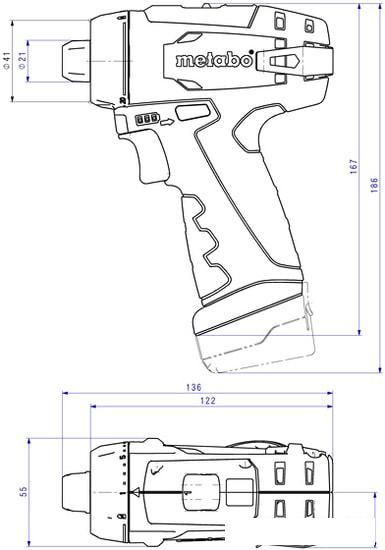 Дрель-шуруповерт Metabo PowerMaxx BS Basic 600984500 (с 2-мя АКБ, кейс)
