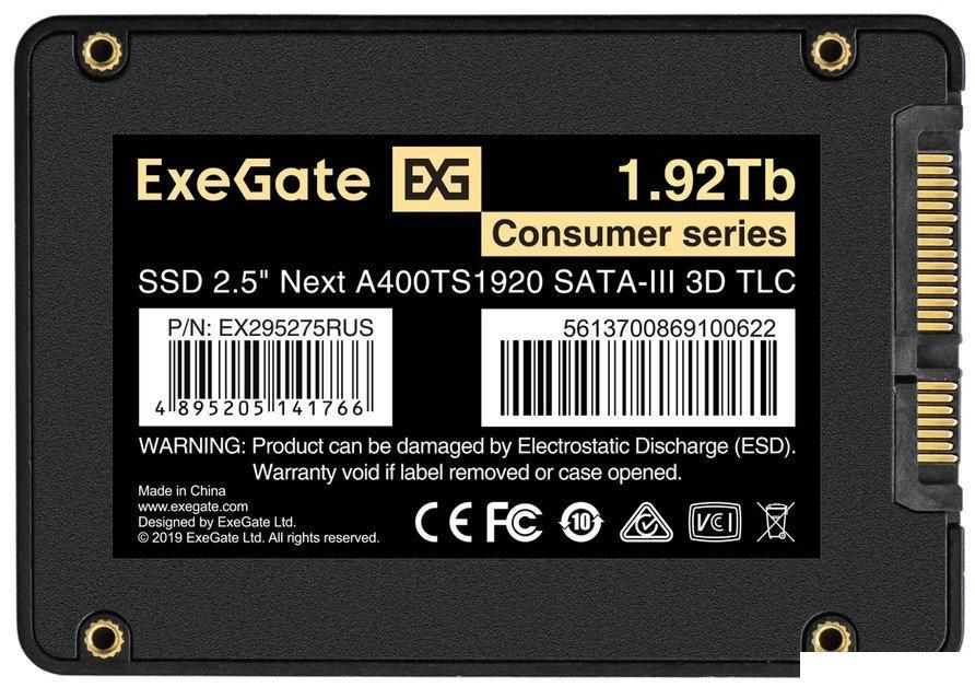 SSD ExeGate Next A400TS1920 1.92TB EX295275RUS