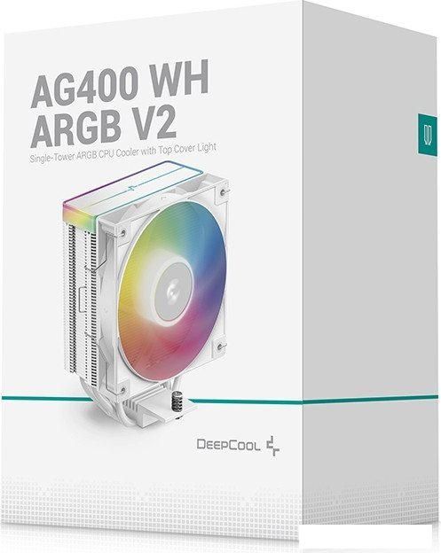 Кулер для процессора DeepCool AG400 WH ARGB V2 R-AG400-WHAMMN-GJD