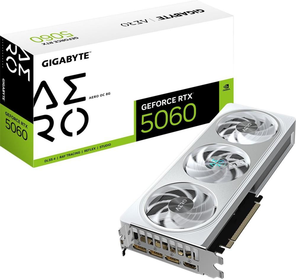 Видеокарта Gigabyte GeForce RTX 5060 Aero OC 8G GV-N5060AERO OC-8GD