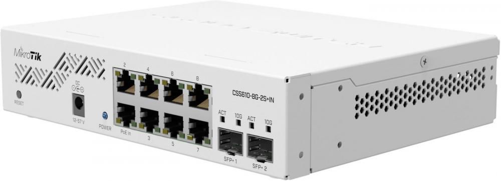 Настраиваемый коммутатор Mikrotik CSS610-8G-2S+IN