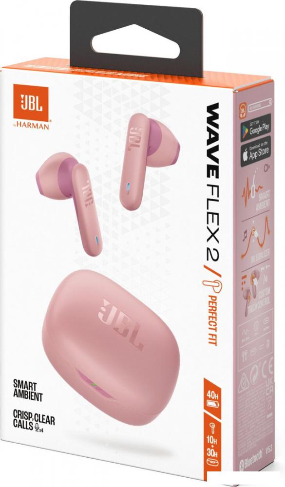 Наушники и гарнитуры JBL Wave Flex 2 (розовый)