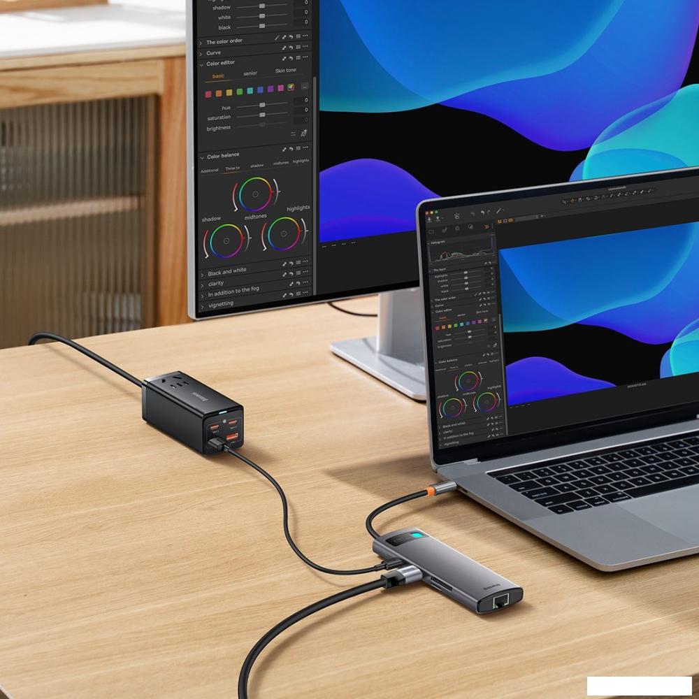 USB-хаб  Baseus Metal Gleam Series 4-Port USB-A Hub WKWG070013