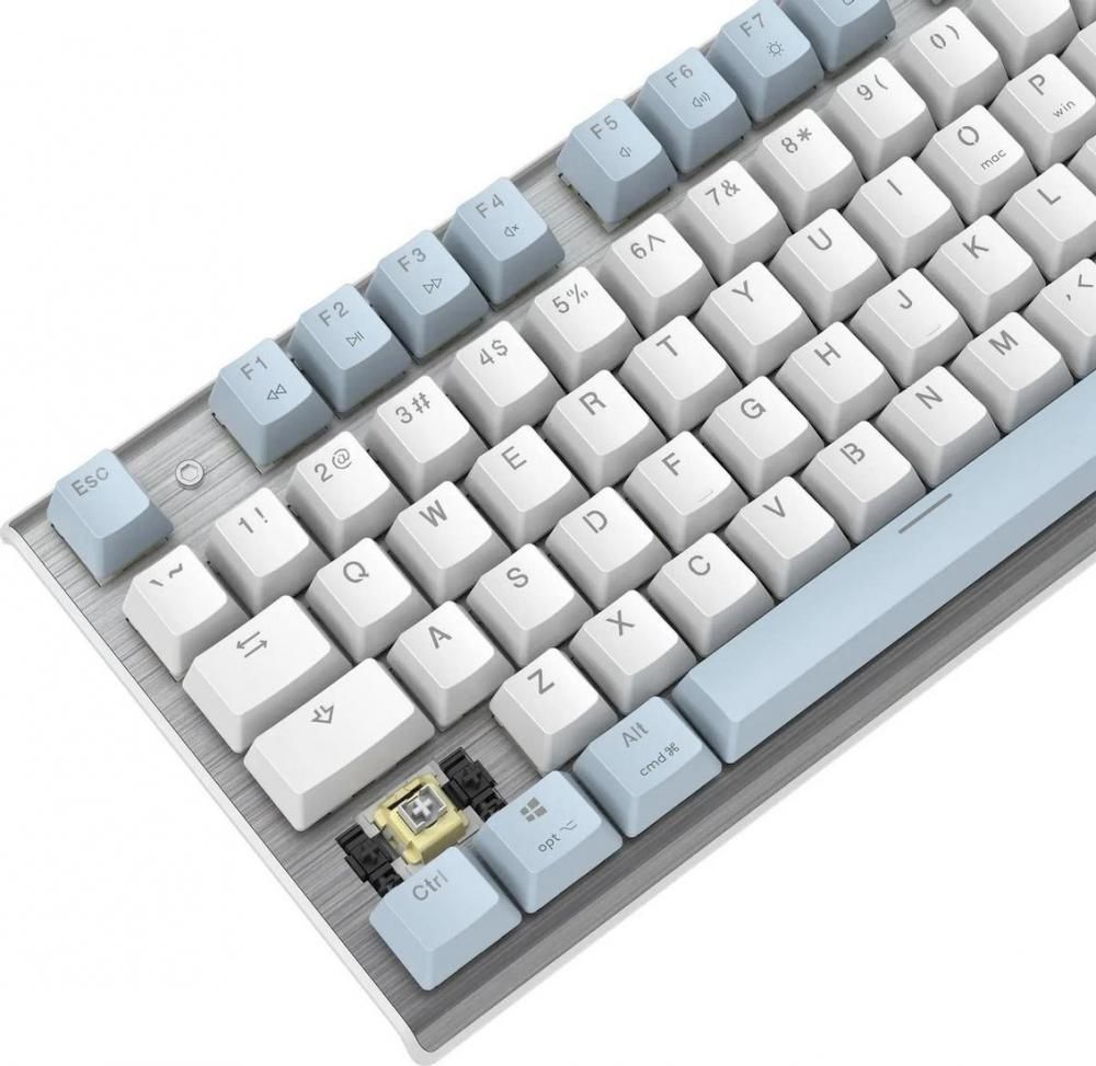 Клавиатура A4Tech Fstyler FS100 Neon (серебристый/голубой)